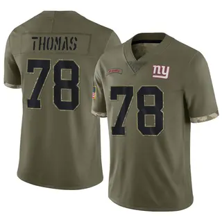 Men's Nike Andrew Thomas Royal New York Giants Classic Player Game Jersey Size: Large